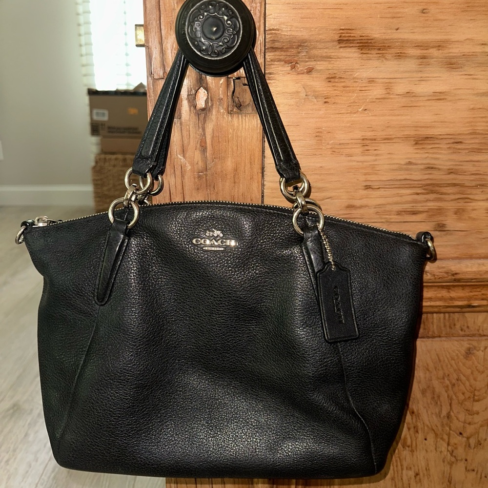 Coach Black Leather Women's Bag